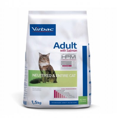 Comida Para Gato HPM Adult Neutered & Entire Cat With Salmon